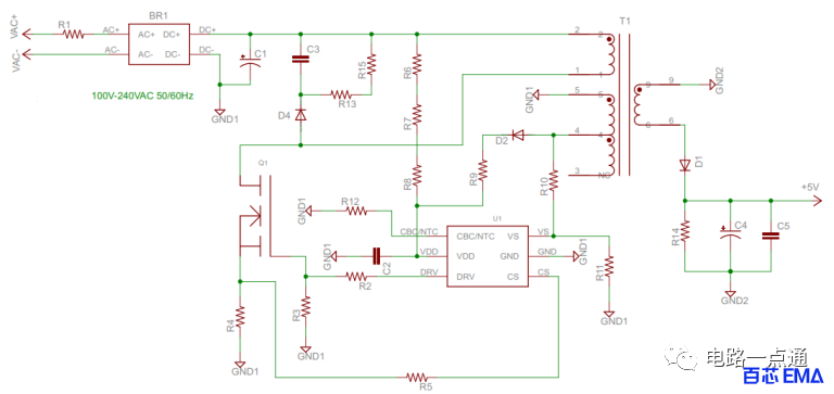 AC-DC 5W充电器设计方案